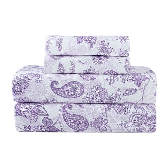 Pointehaven Cotton Brushed 180 Gsm Printed Flannel Sheet Set