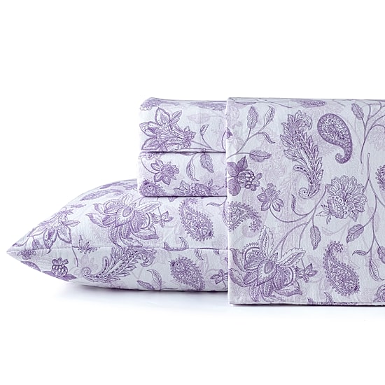 Pointehaven Cotton Brushed 180 Gsm Printed Flannel Sheet Set