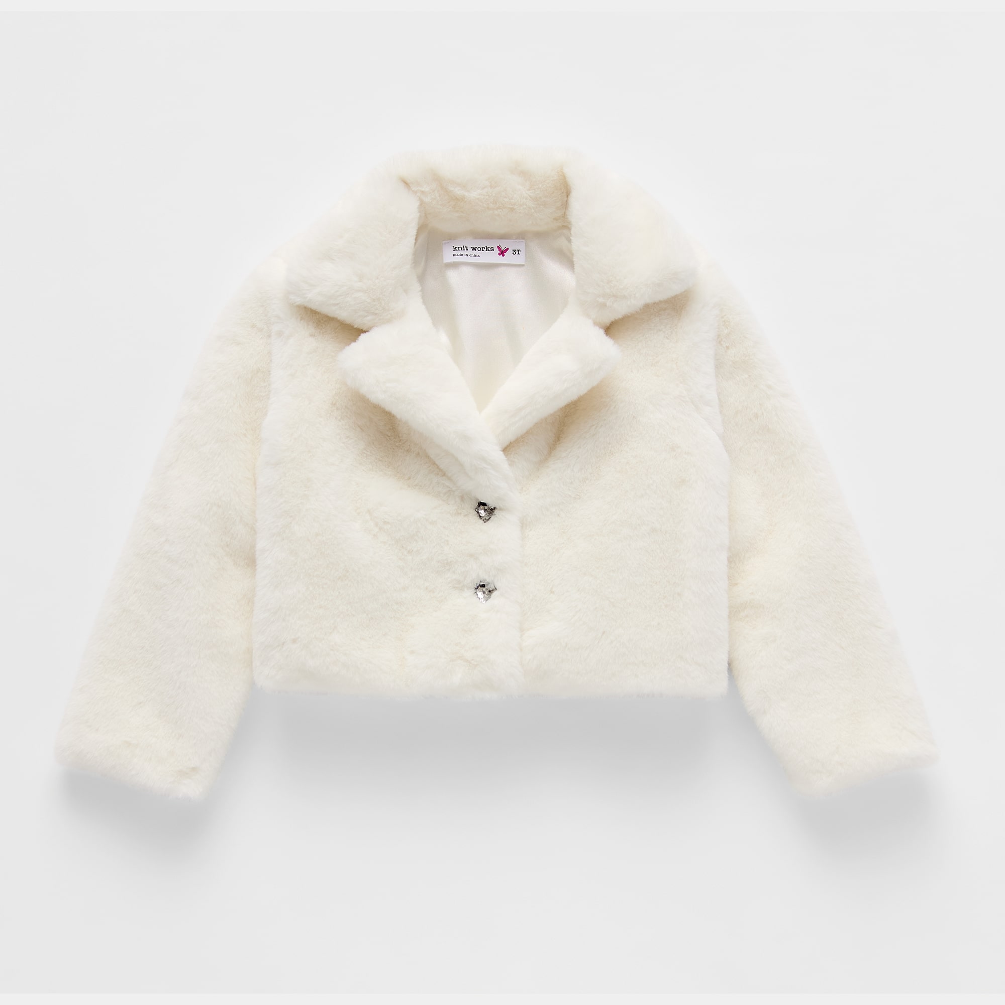 Knit Works Toddler Girls Faux Fur Midweight Coat