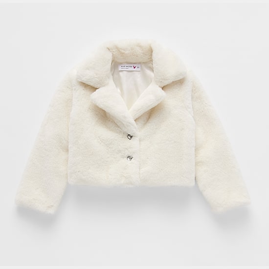Knit Works Toddler Girls Faux Fur Midweight Coat