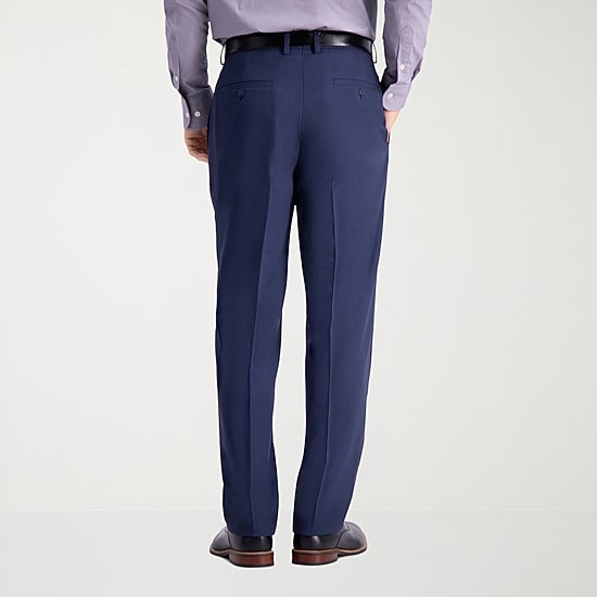 Haggar Travel Performance Tailored Mens Stretch Fabric Modern Fit Flat Front Suit Pant
