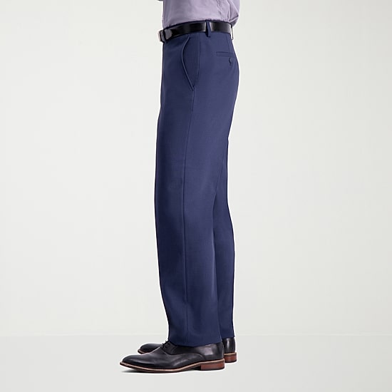 Haggar Travel Performance Tailored Mens Stretch Fabric Modern Fit Flat Front Suit Pant