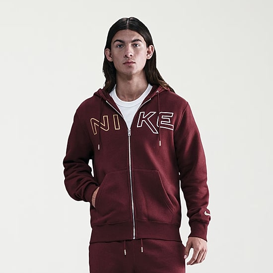 Nike Mens Long Sleeve Fleece Zipper Active Hoodie