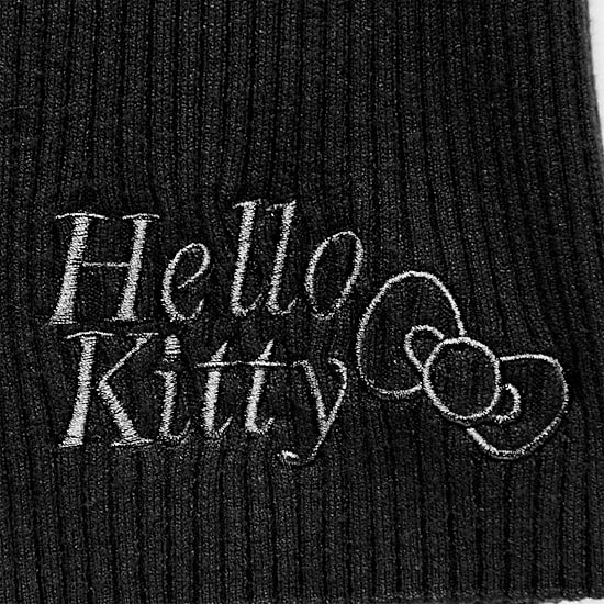 Juniors Girls Night Out Fur Trim Womens V Neck Long Sleeve Hello Kitty Pullover Sweater