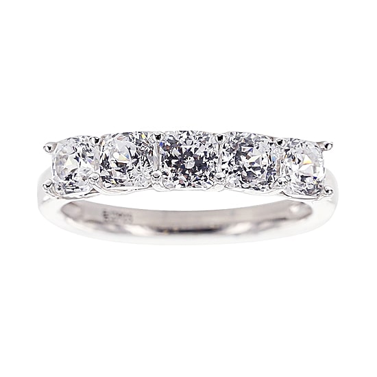 100 Facets by DiamonArt® Sterling Silver Cubic Zirconia Bridal Set