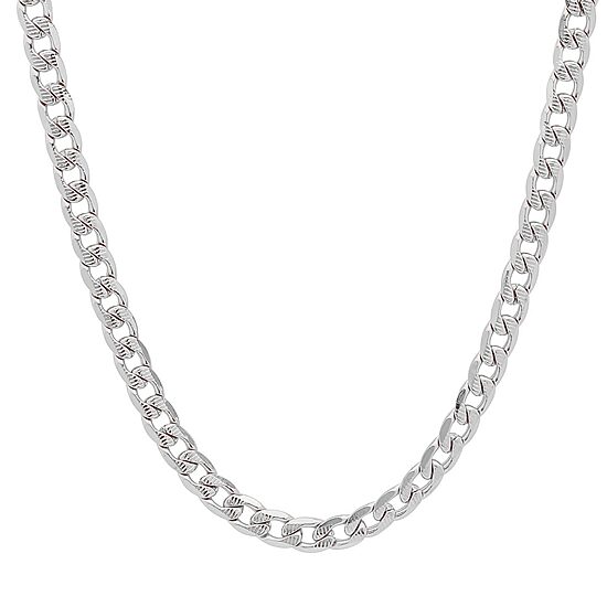 Mens Stainless Steel Hypoallergenic 24 Inch Curb Chain Necklace