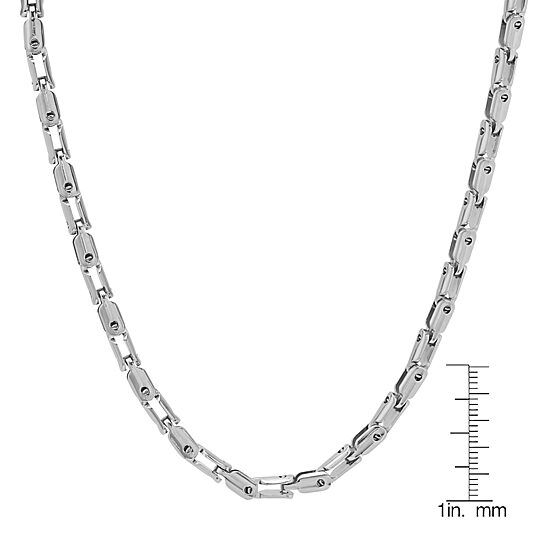 Mens Stainless Steel Hypoallergenic 24 Inch Mariner Chain Necklace
