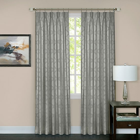 Windsor Pinch Pleat Back Tab Light-Filtering Single Curtain Panel