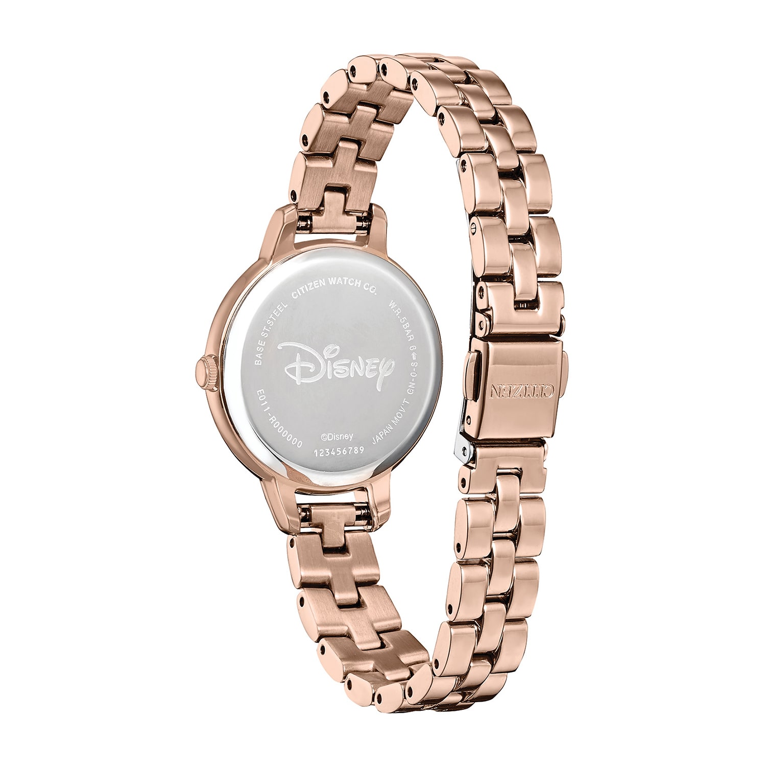 Citizen Minnie Mouse Womens Rose Goldtone Stainless Steel Bracelet Watch Ew2448-51w