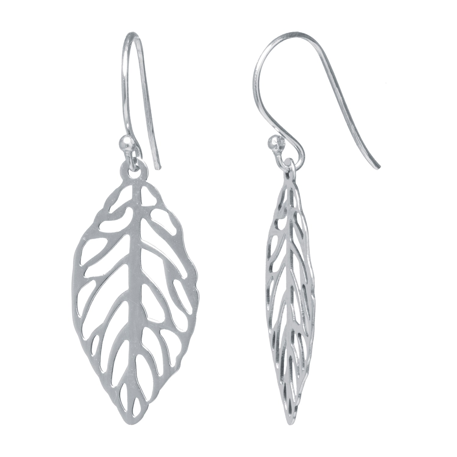 Silver Treasures Womens Sterling Silver Drop Earrings
