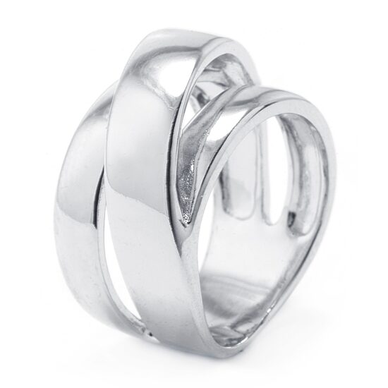 Sparkle Allure Womens 7.5MM Pure Silver Over Brass Band