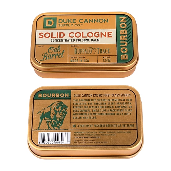 Duke Cannon Duke Cannon Solid Cologne - Bourbon Mens Bar soap