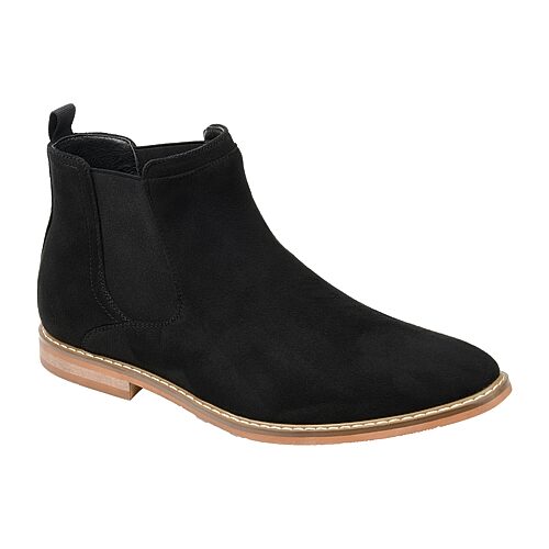 Vance Co Mens Marshall Flat Heel Chelsea Boots, 13 Medium, Black