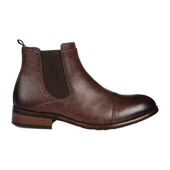 Vance Co Mens Garrett Block Heel Chelsea Boots