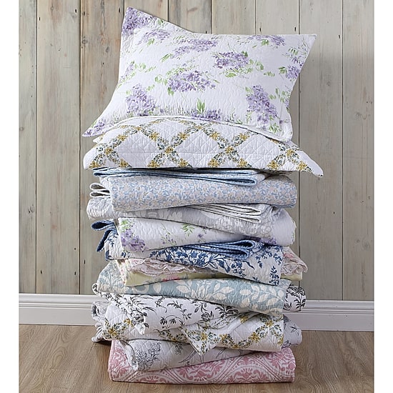 Laura Ashley Flora Reversible Quilt Set