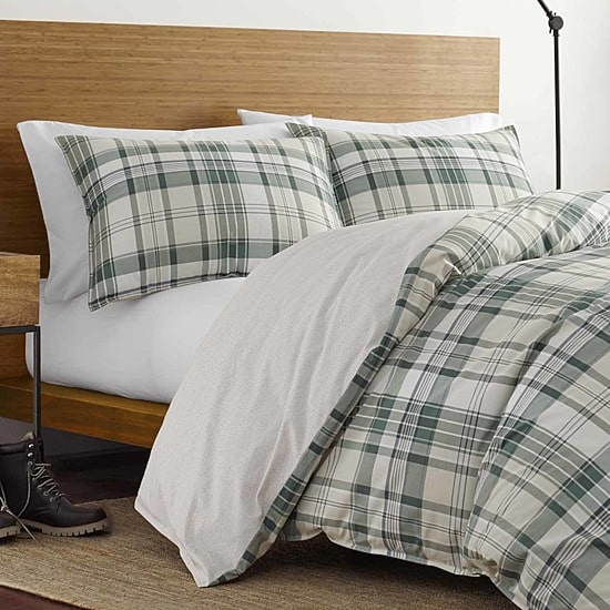 Eddie Bauer Timbers Plaid Reversible Duvet Cover Set