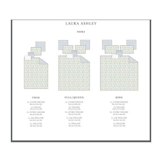 Laura Ashley Nora Midweight Reversible Comforter Set