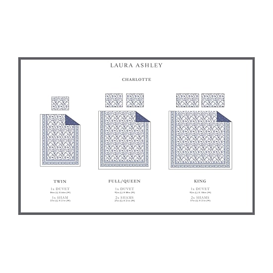 Laura Ashley Charlotte Floral Reversible Duvet Cover Set