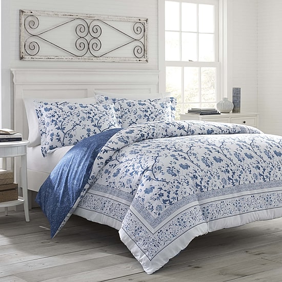 Laura Ashley Charlotte Floral Reversible Duvet Cover Set