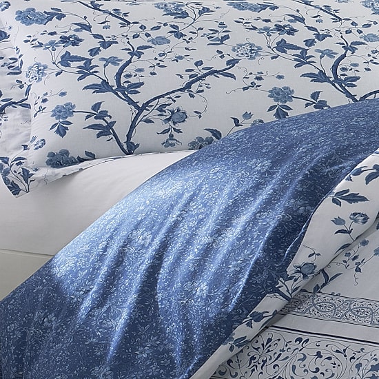 Laura Ashley Charlotte Floral Reversible Duvet Cover Set