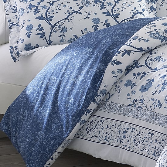 Laura Ashley Charlotte Floral Reversible Duvet Cover Set