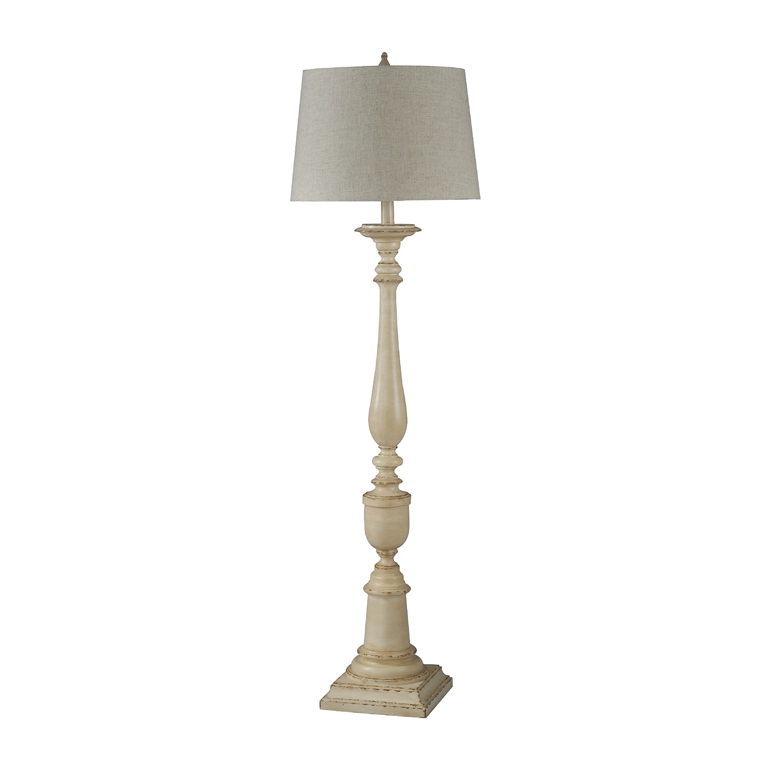 Stylecraft Bourgault Antique Beige Farmhouse Floor Lamp