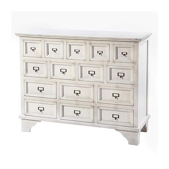 Shabby Chic Apothecary Cabinet with 15 Drawers