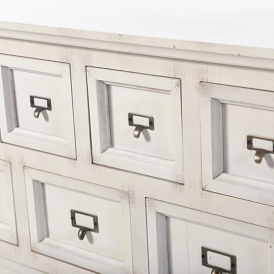 Shabby Chic Apothecary Cabinet with 15 Drawers