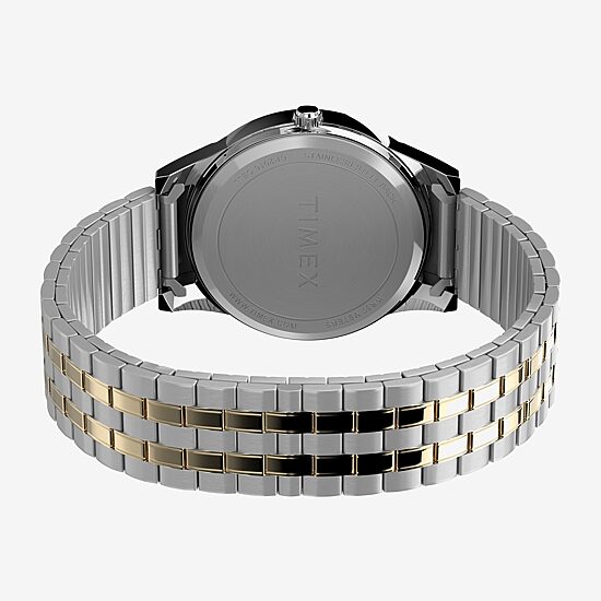 Timex® Mens Two-Tone Expansion Bracelet Watch