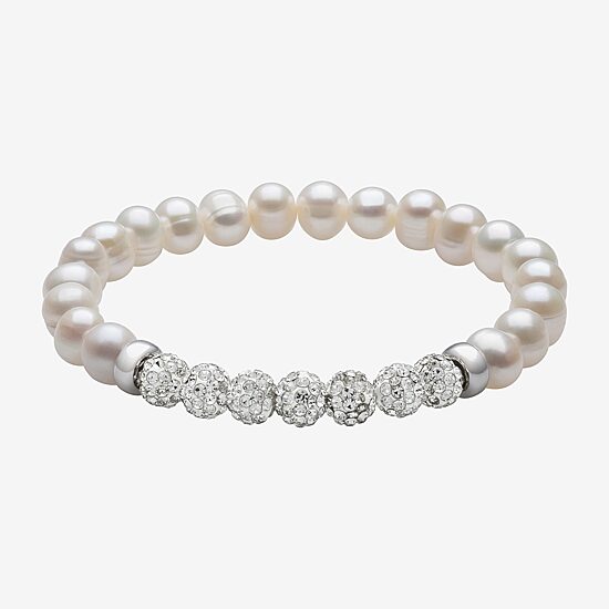 Womens White Cultured Freshwater Pearl Sterling Silver 2-pc. Jewelry Set
