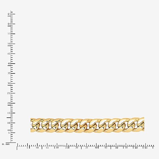 Made in Italy Mens 10K Gold 22 Inch Cuban Chain Necklace