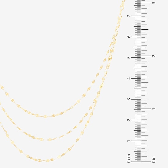 Gold Addiction Womens 14K Gold 17 Inch Link Necklace