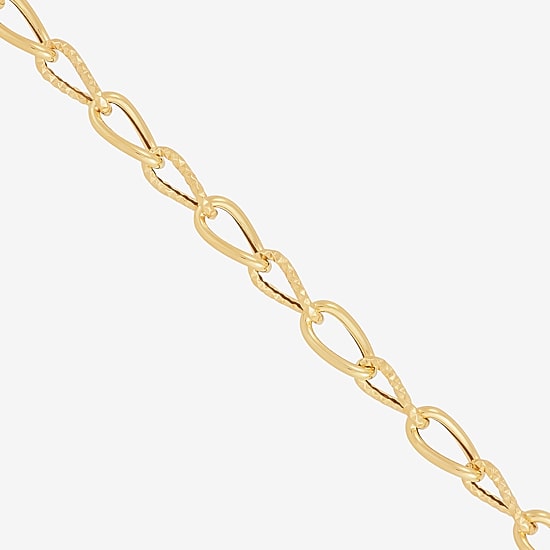 Mia Oro Womens 14K Gold 7.5 Inch Link Bracelet