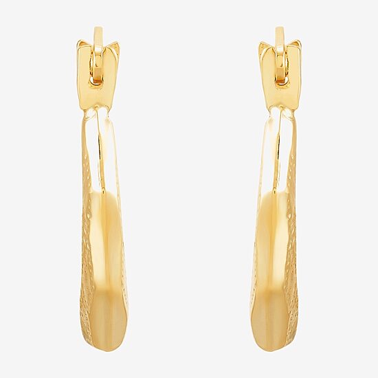 Womens 14K Gold 11.5mm Round Hoop Earrings