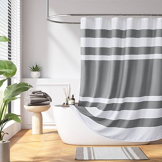 Madison Park Spa Waffle 3M Scotchgard™ Shower Curtain