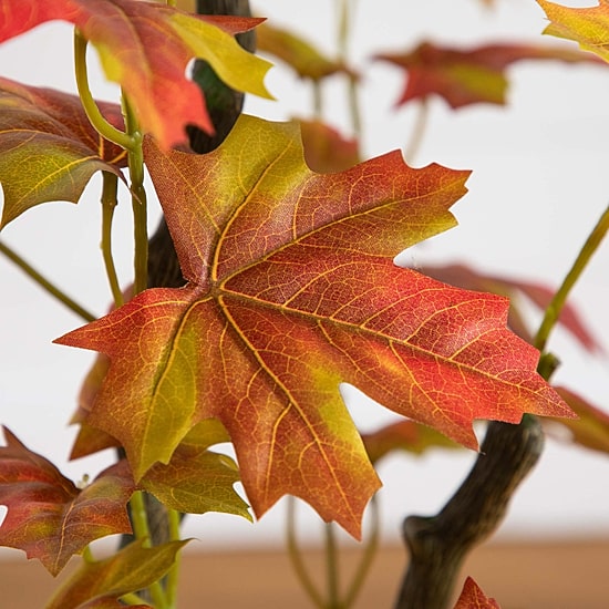 Nearly Natural 4' Orange Maple Indoor Artificial Tree