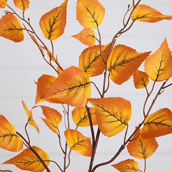 Nearly Natural 4'  Orange Birch Indoor Artificial Tree