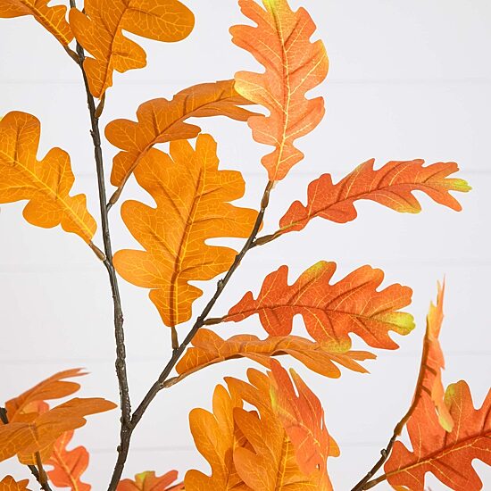 Nearly Natural 6' Orange Oak Indoor Artificial Tree