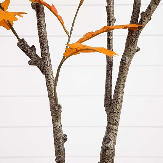 Nearly Natural 6' Orange Oak Indoor Artificial Tree
