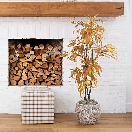 Nearly Natural 5' Orange Eucalyptus Indoor Artificial Tree