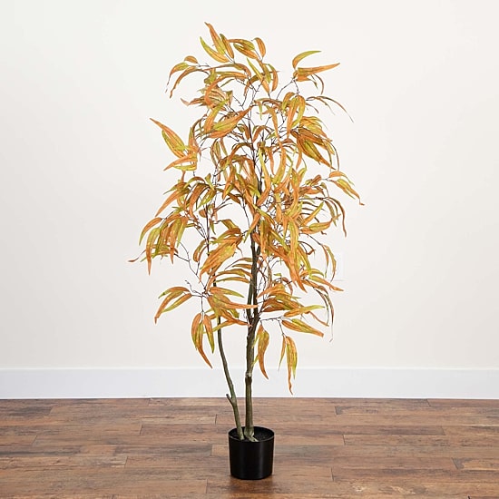 Nearly Natural 5' Orange Eucalyptus Indoor Artificial Tree