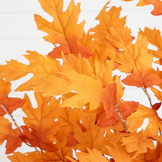 Nearly Natural 6' Orange Prelit Maple Lighted Indoor Artificial Tree