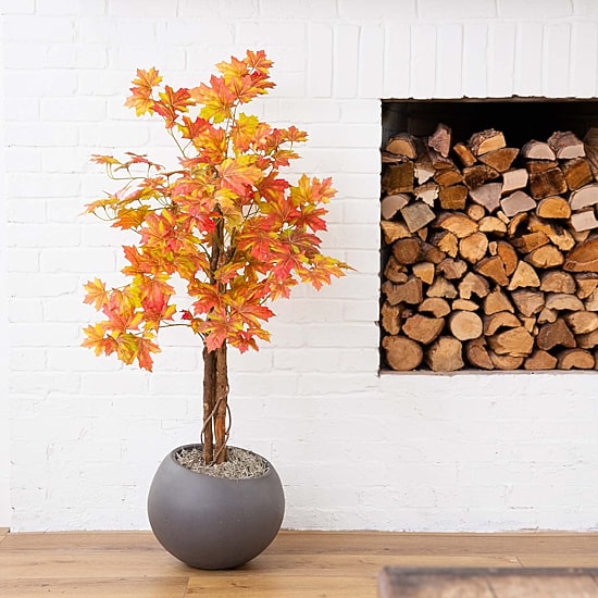 Nearly Natural 4'  Autumn Deluxe Maple Indoor Artificial Tree
