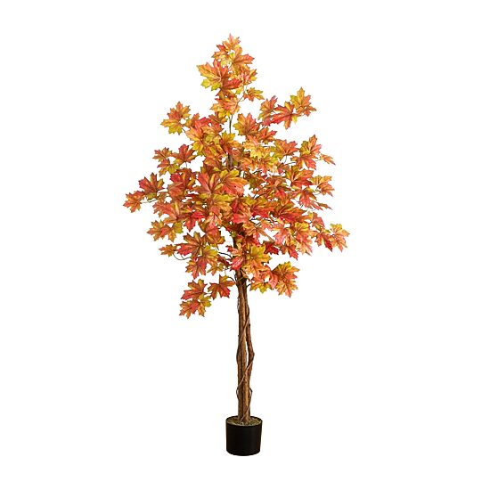 Nearly Natural 5'  Autumn Deluxe Maple Indoor Artificial Tree