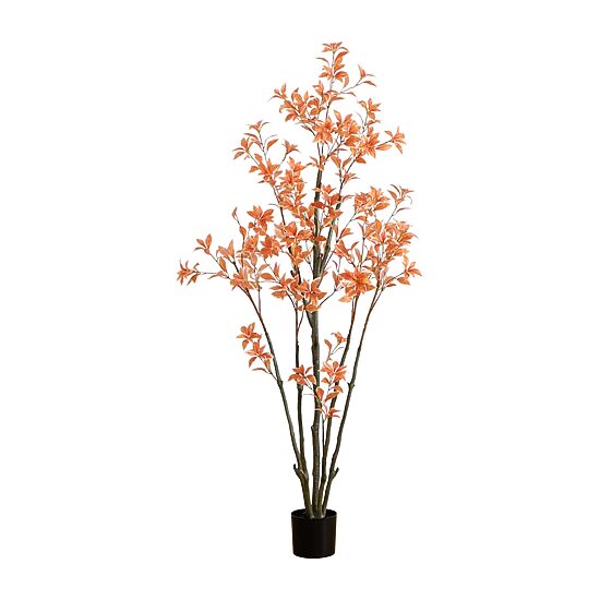 Nearly Natural 6' Orange Pieris Indoor Artificial Tree