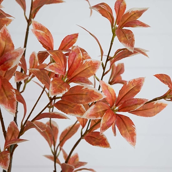 Nearly Natural 6' Orange Pieris Indoor Artificial Tree