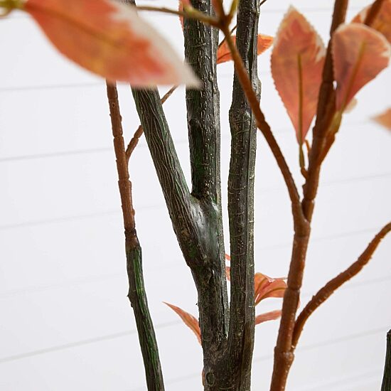 Nearly Natural 6' Orange Pieris Indoor Artificial Tree