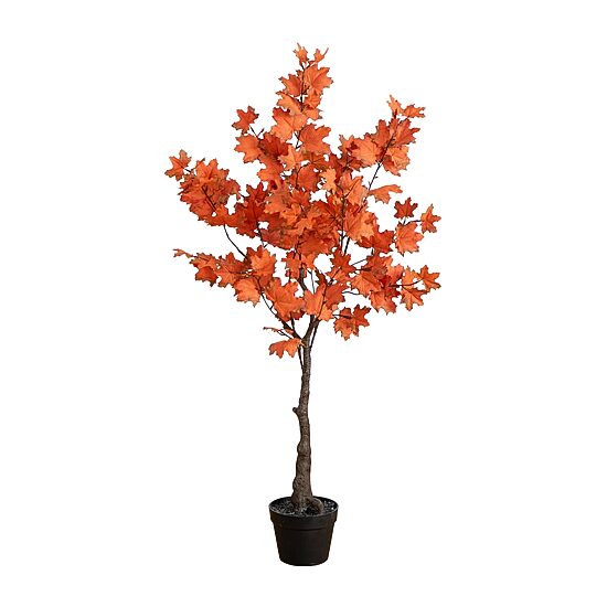 Nearly Natural 4' Orange Rustic Maple Indoor Artificial Tree