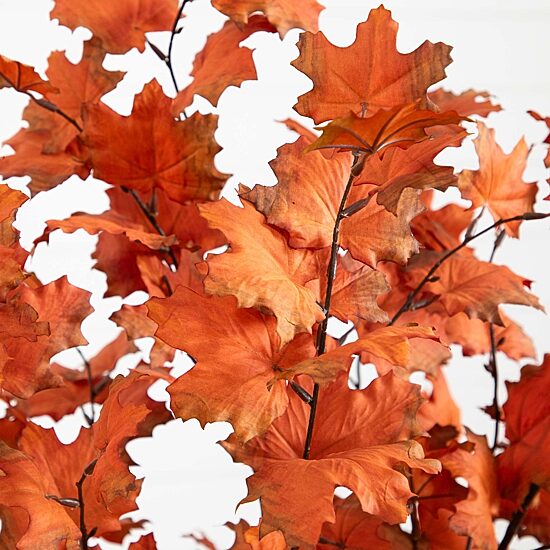 Nearly Natural 4' Orange Smoky Maple Indoor Artificial Tree