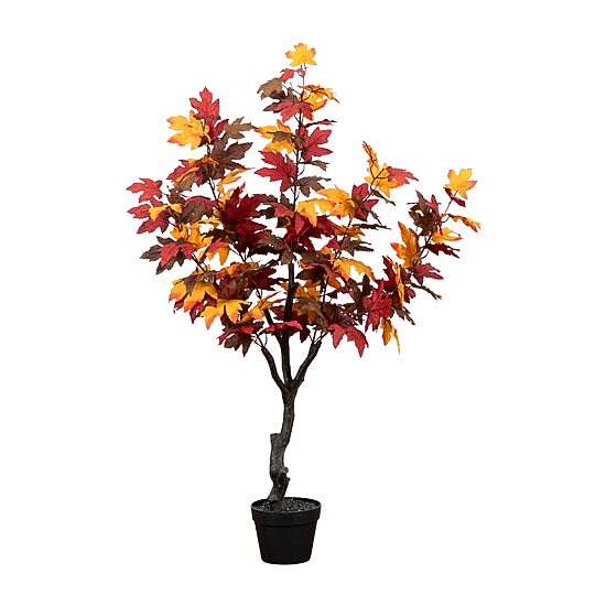 Nearly Natural 4.3' Orange Smoky Maple Indoor Artificial Tree